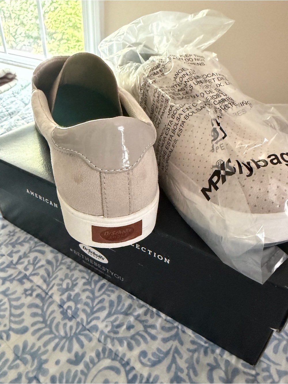 Doctor Scholl’s Slip-On Perforated Casual Shoe in Light Beige - Picture 4 of 9